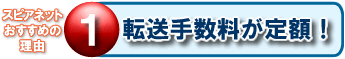 転送手数料が定額